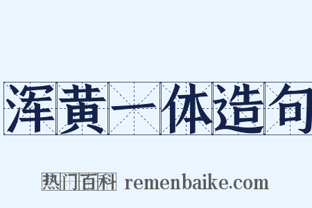 浑黄一体造句是什么意思的图片